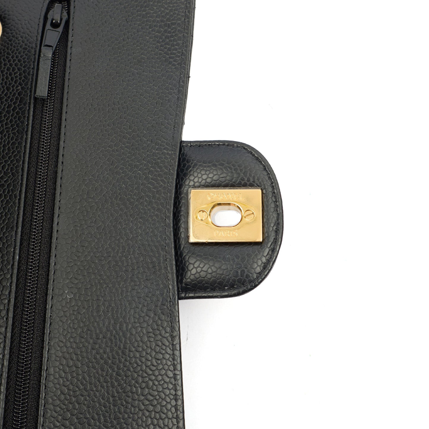 Chanel Cross Body Classic Double Flap - Small in Black, Caviar Leather — Alternate View 8