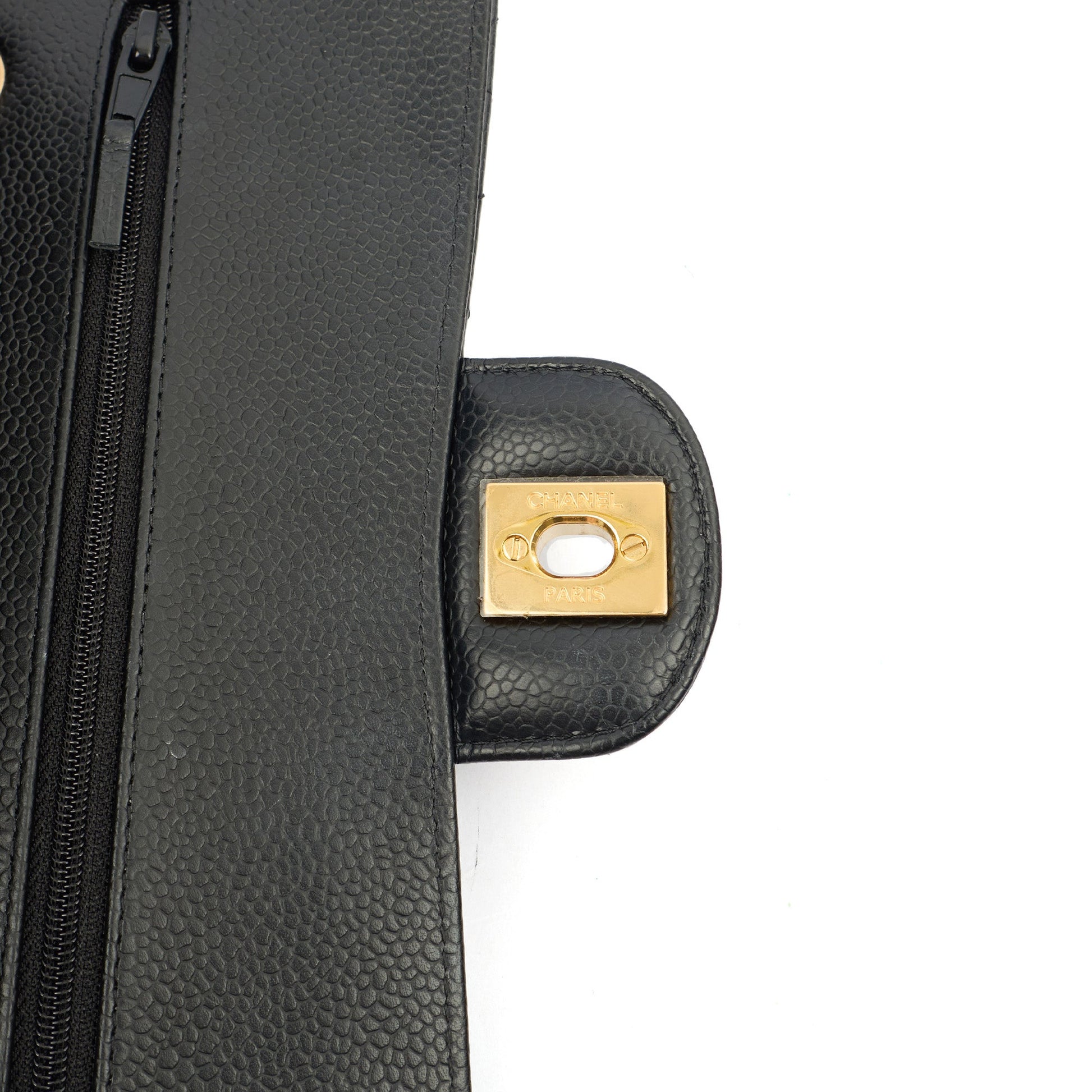 Chanel Cross Body Classic Double Flap - Small in Black, Caviar Leather — Alternate View 8