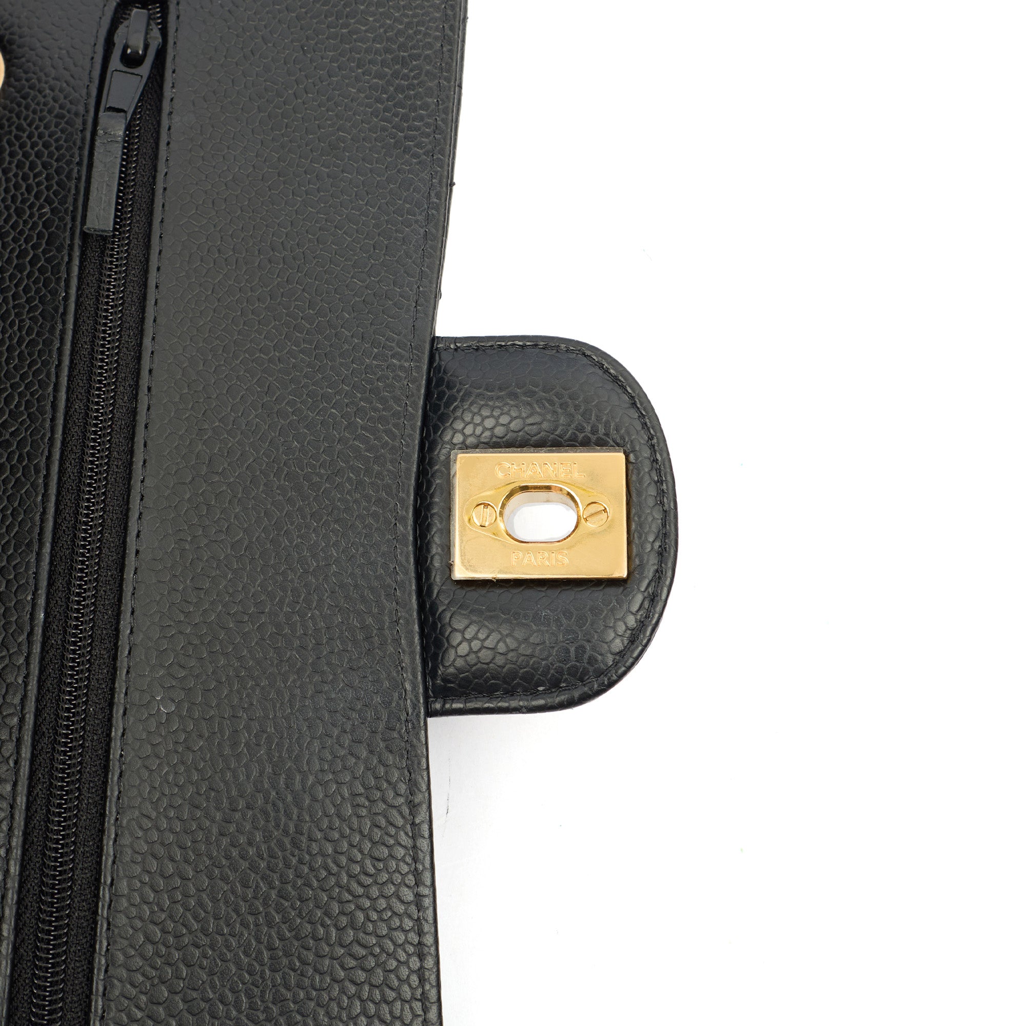 Chanel Cross Body Classic Double Flap - Small in Black, Caviar Leather — Alternate View 8