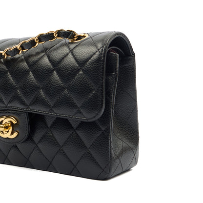 Chanel Cross Body Classic Double Flap - Small in Black, Caviar Leather — Alternate View 14