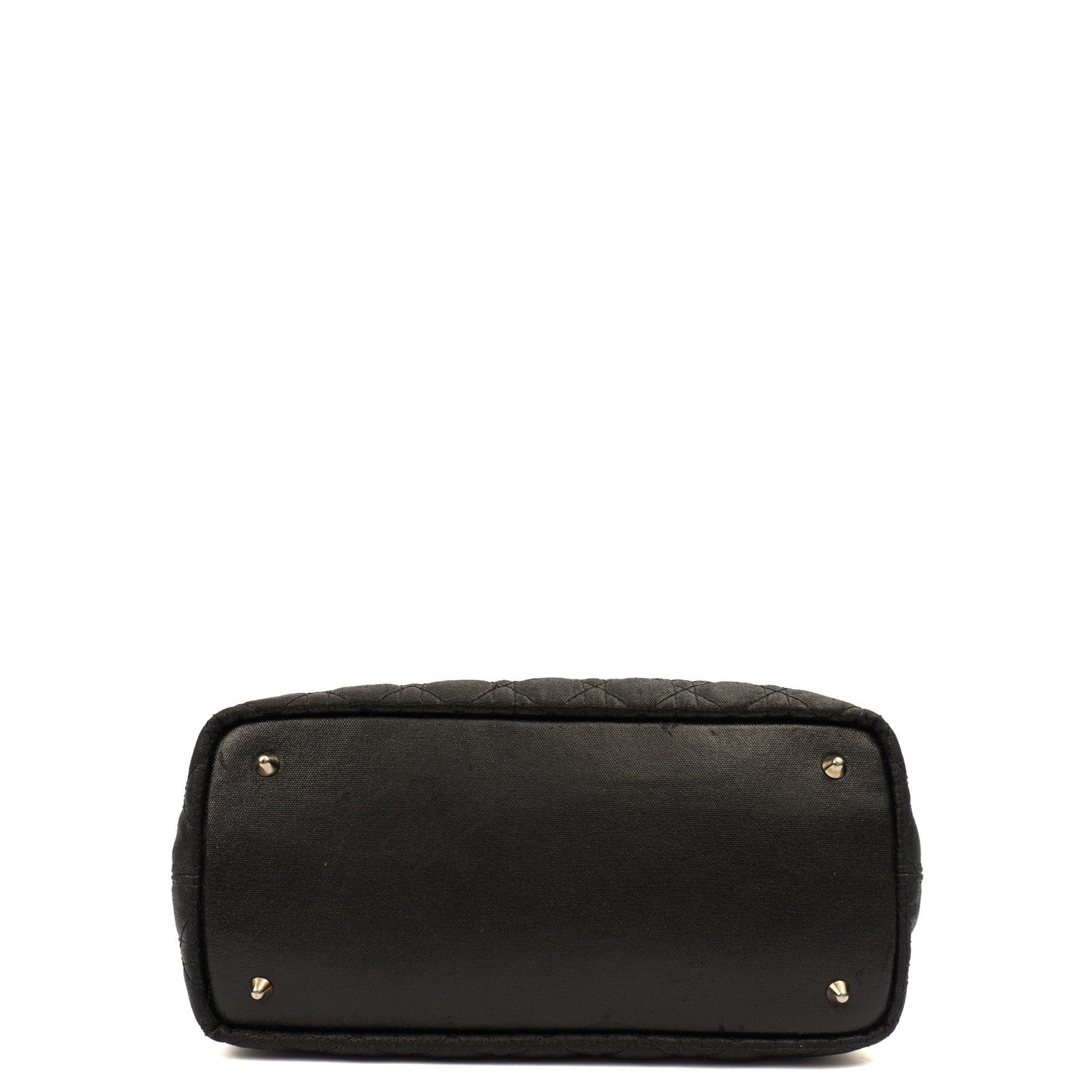 Christian Dior Tote Panarea Tote in Black, Coated Canvas — Top View