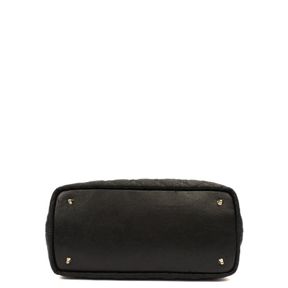 Christian Dior Tote Panarea Tote in Black, Coated Canvas — Top View