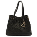 Christian Dior Tote Panarea Tote in Black, Coated Canvas — Front View