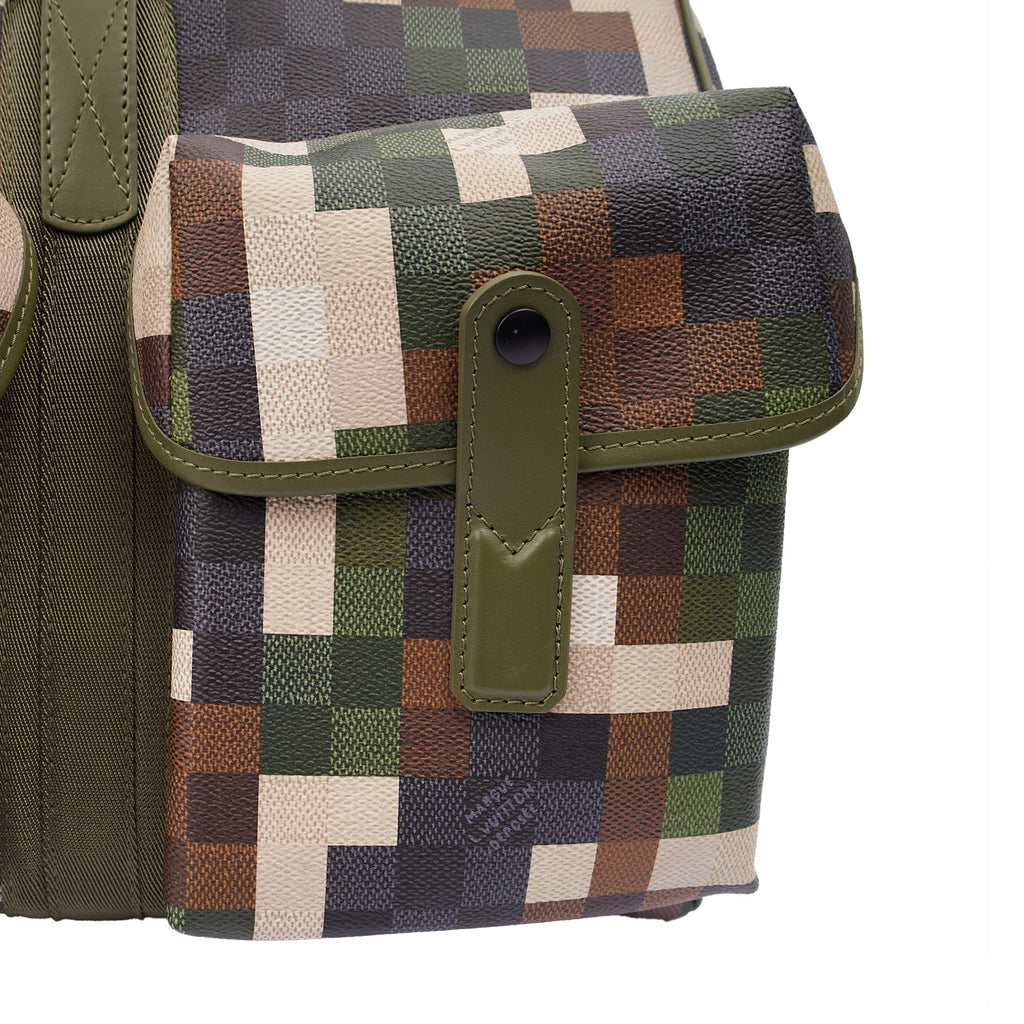 Louis Vuitton Soft Sided Keepall 55 Bandouliere in Damoflage, Canvas — Alternate View 17