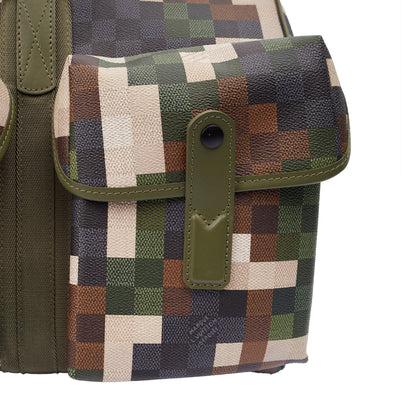Louis Vuitton Soft Sided Keepall 55 Bandouliere in Damoflage, Canvas — Alternate View 17