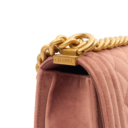 Chanel Shoulder Bag Boy - Small in Pink, Suede — Alternate View 10