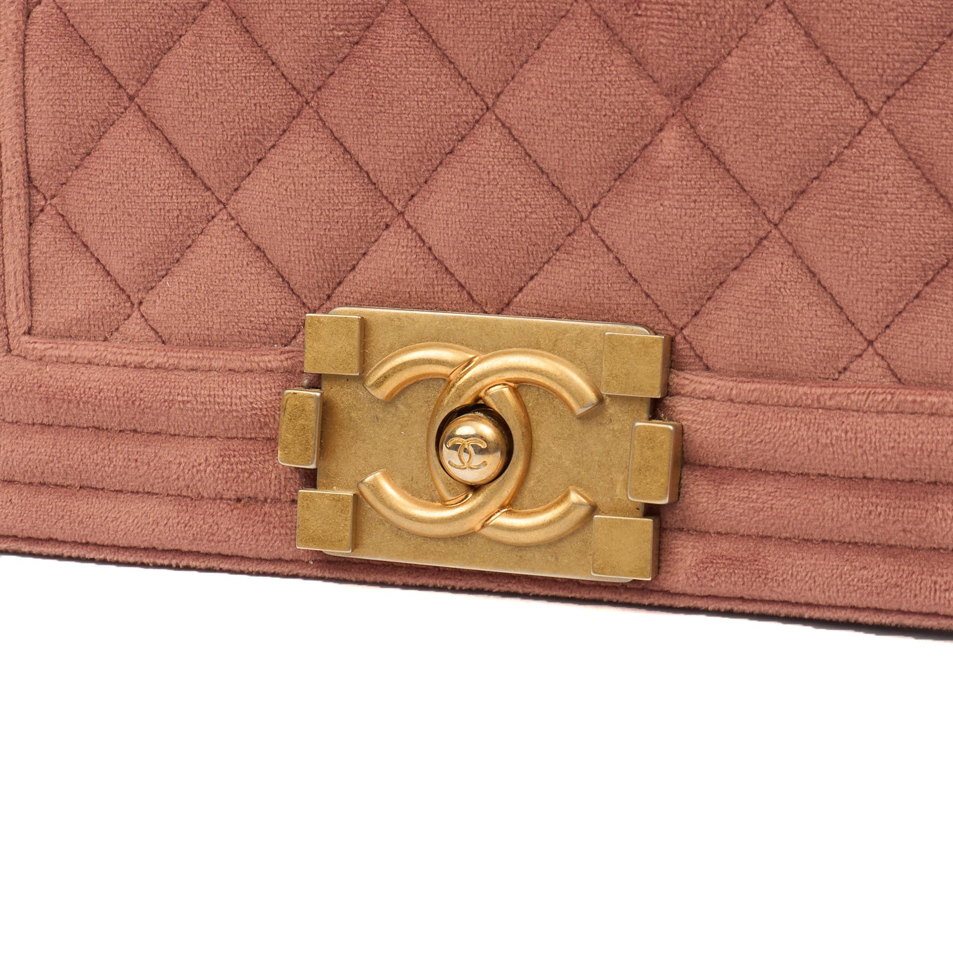 Chanel Shoulder Bag Boy - Small in Pink, Suede — Alternate View 8