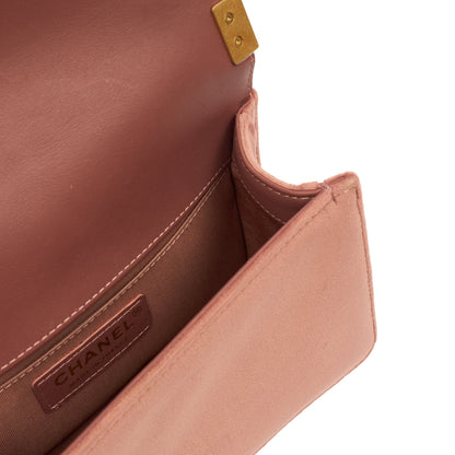 Chanel Shoulder Bag Boy - Small in Pink, Suede — Alternate View 11