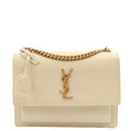 Saint Laurent Cross Body Sunset - Medium in Neutral, Leather — Front View