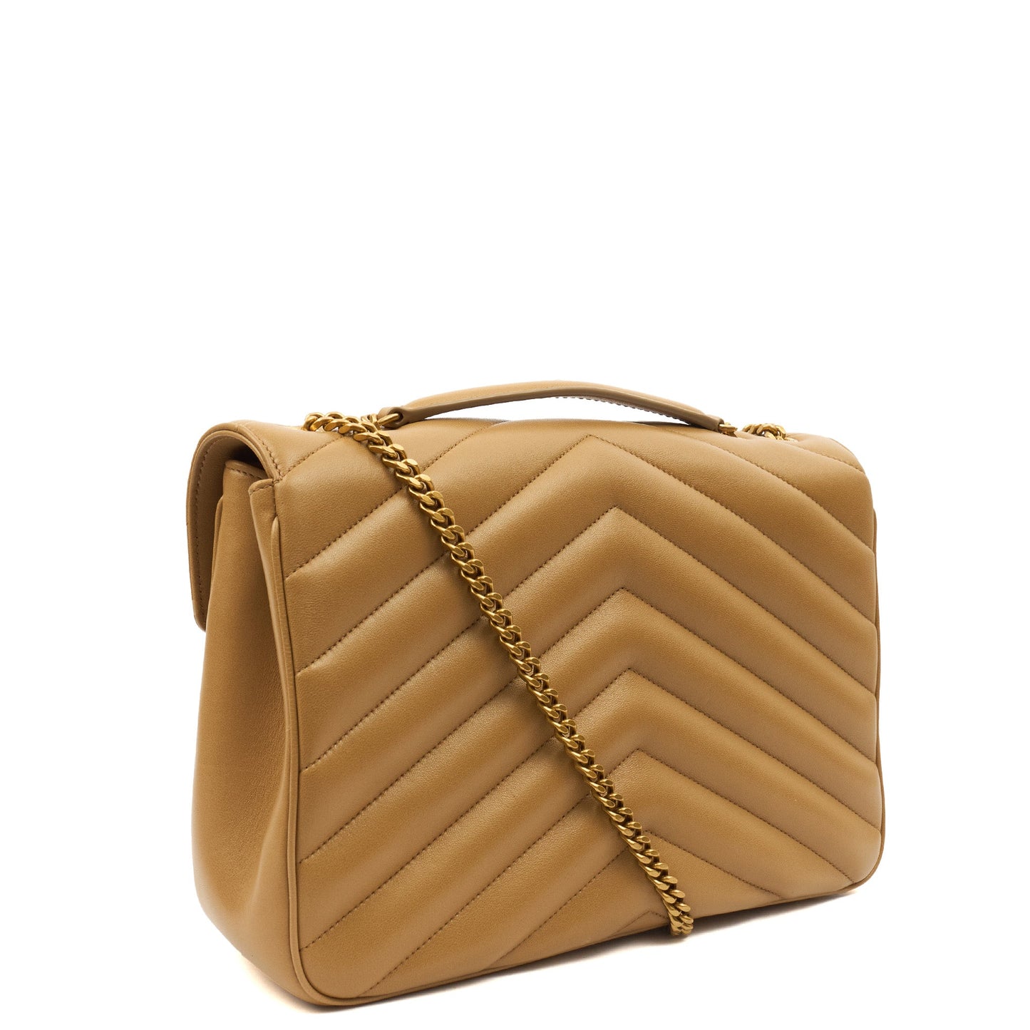 Saint Laurent Shoulder Bag Lou Lou - Medium in Neutral, Leather — Alternate View 10