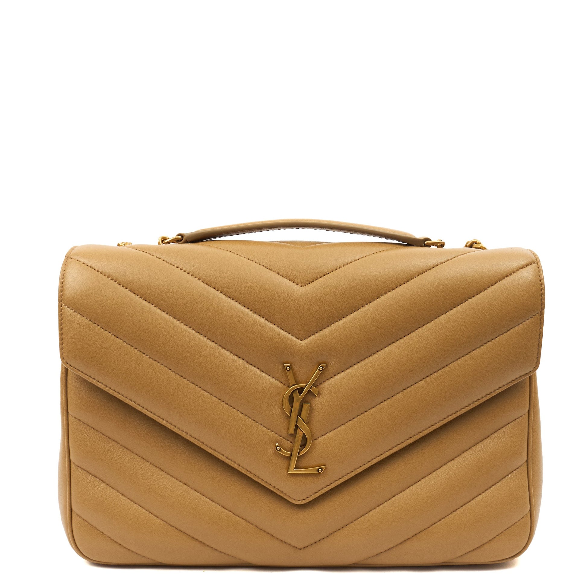Saint Laurent Shoulder Bag Lou Lou - Medium in Neutral, Leather — Alternate View 8