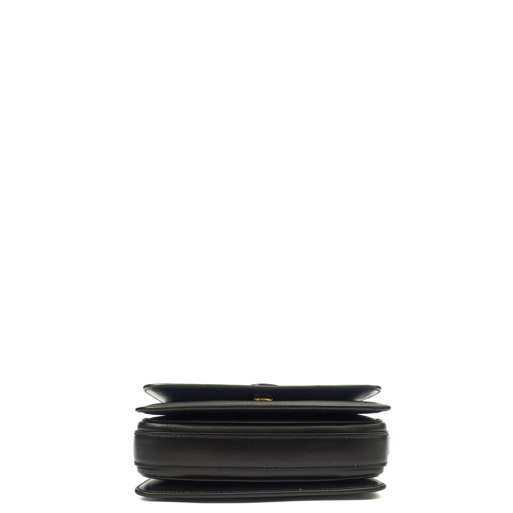 Saint Laurent Shoulder Bag LE 61 in Black, Calfskin Leather — Top View