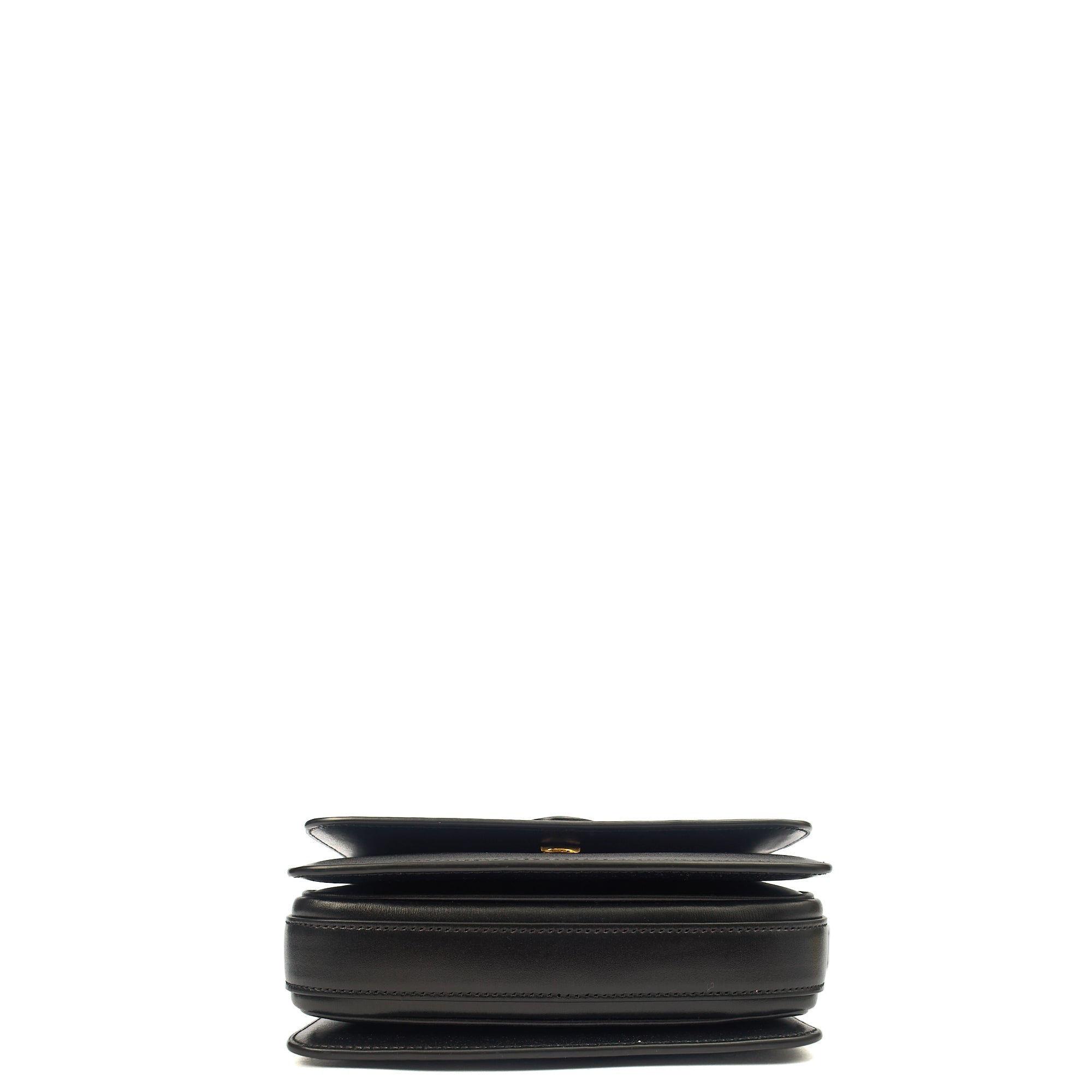 Saint Laurent Shoulder Bag LE 61 in Black, Calfskin Leather — Top View