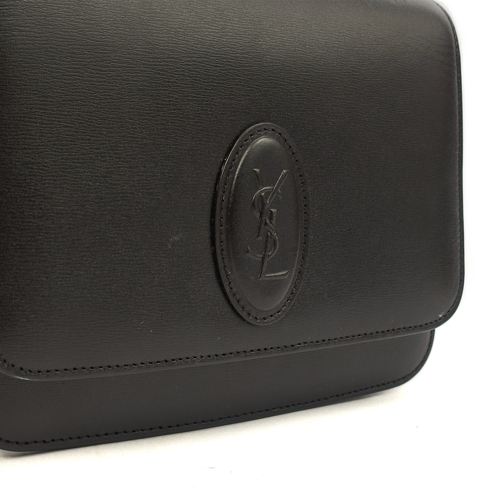 Saint Laurent Shoulder Bag LE 61 in Black, Calfskin Leather — Alternate View 12