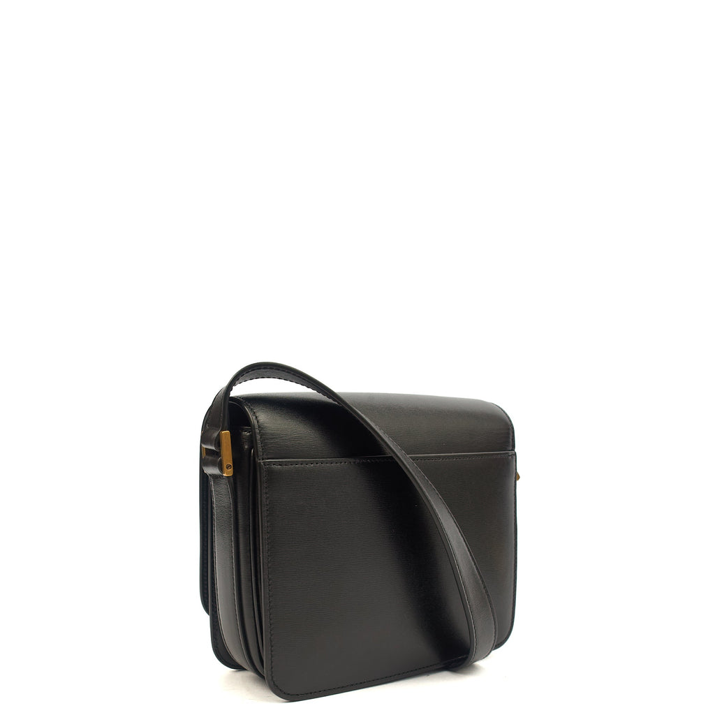 Saint Laurent Shoulder Bag LE 61 in Black, Calfskin Leather — Side View