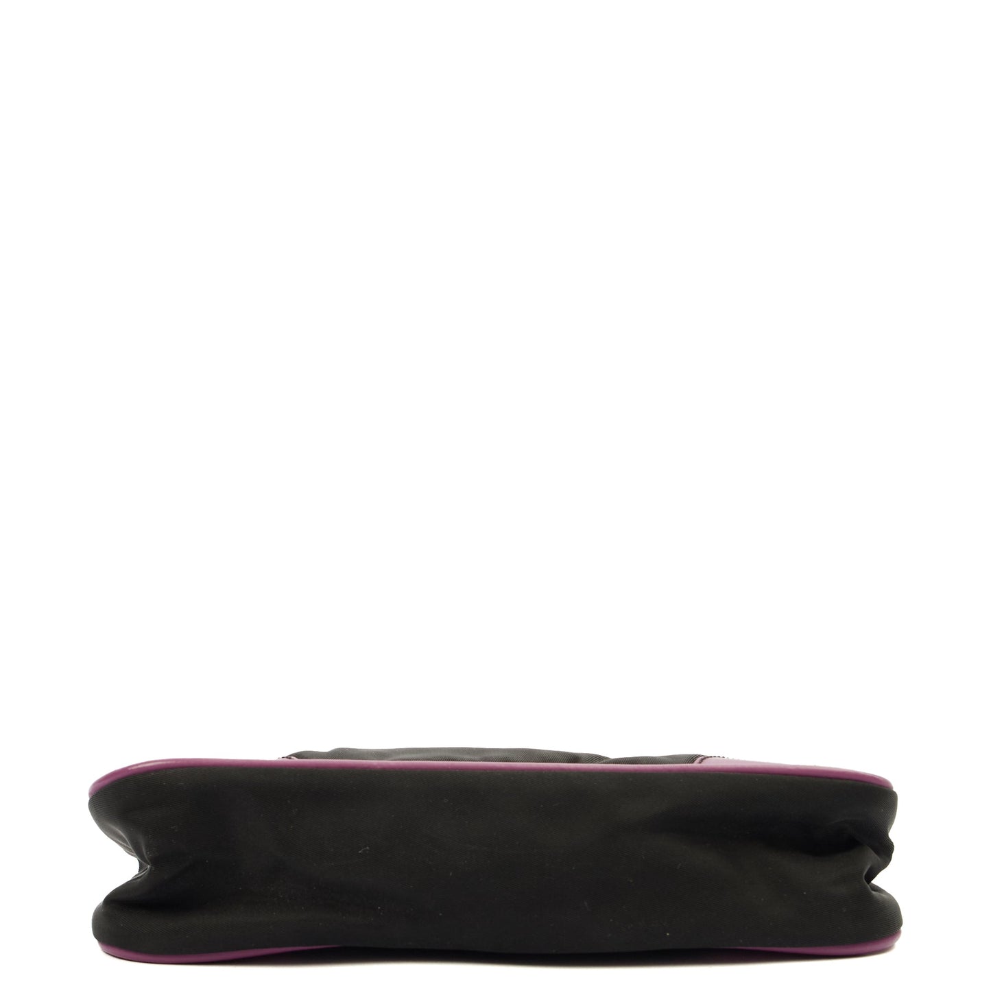 Prada Mini Bag Nylon Pochette in Black, Denim — Top View