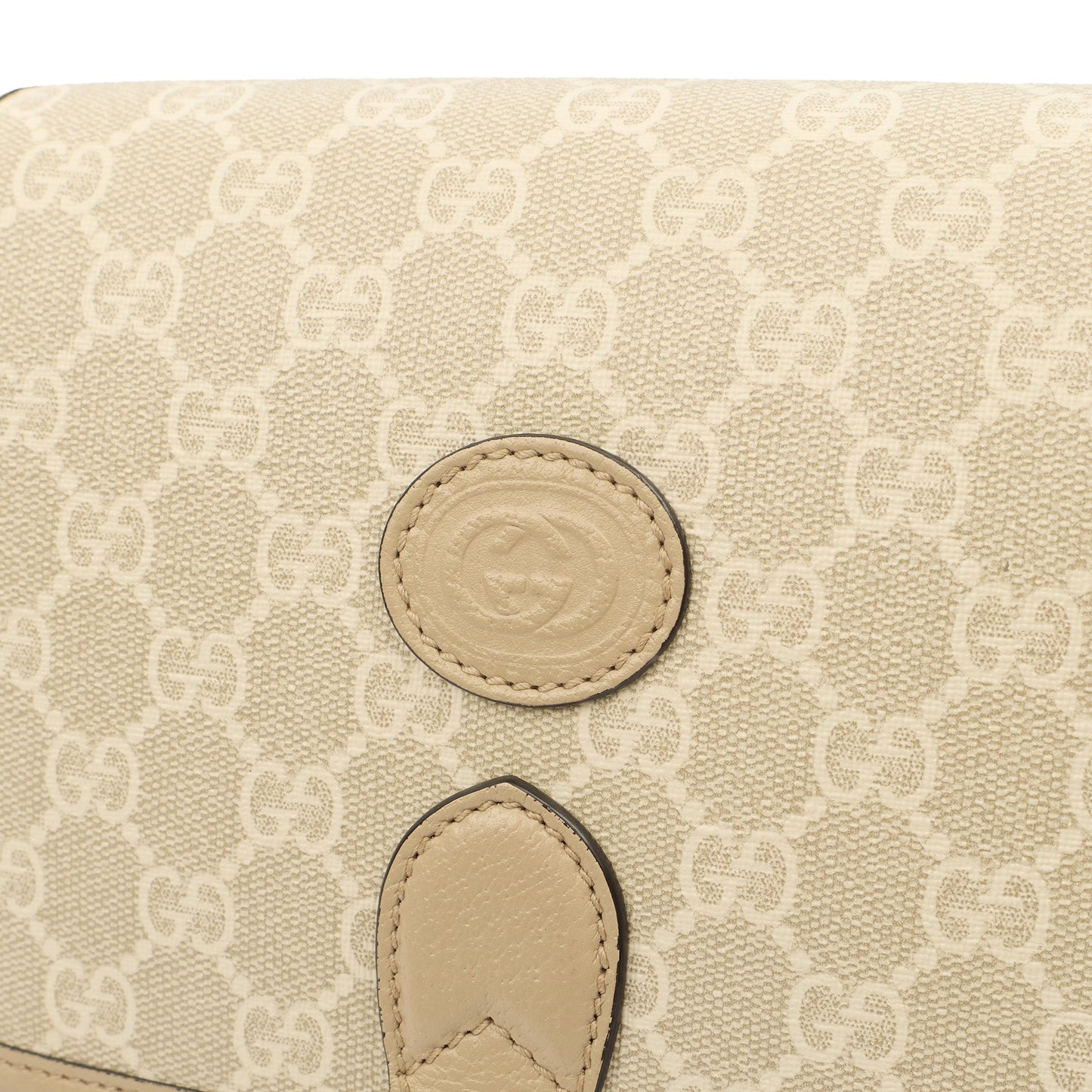 Gucci Cross Body Interlocking GG Shoulder Bag - Small in Neutral, Leather — Lifestyle View