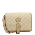 Gucci Cross Body Interlocking GG Shoulder Bag - Small in Neutral, Leather — Front View