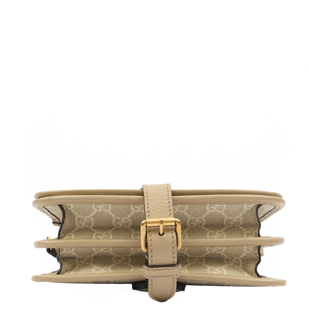 Gucci Cross Body Interlocking GG Shoulder Bag - Small in Neutral, Leather — Alternate View 10
