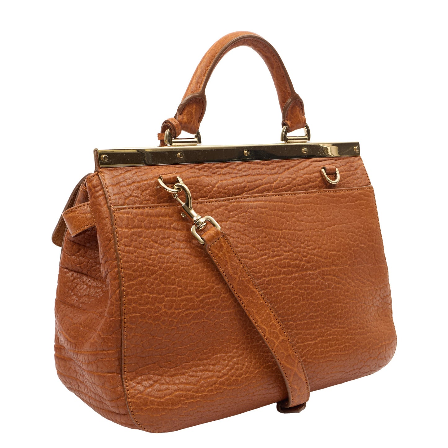 Mulberry Top Handle Suffolk - Large  in Ginger, Leather — Back View