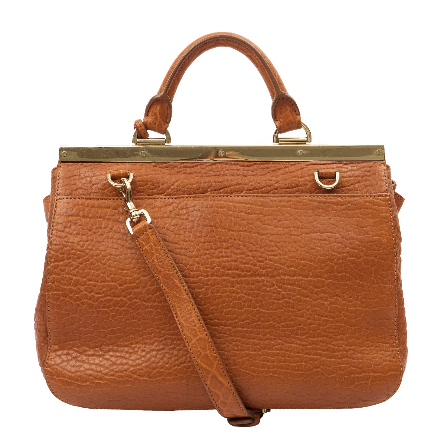 Mulberry Top Handle Suffolk - Large  in Ginger, Leather — Top View