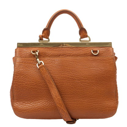Mulberry Top Handle Suffolk - Large  in Ginger, Leather — Top View