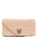 Christian Dior Cross Body Diorama WOC in Powder Pink, Calfskin — Front View