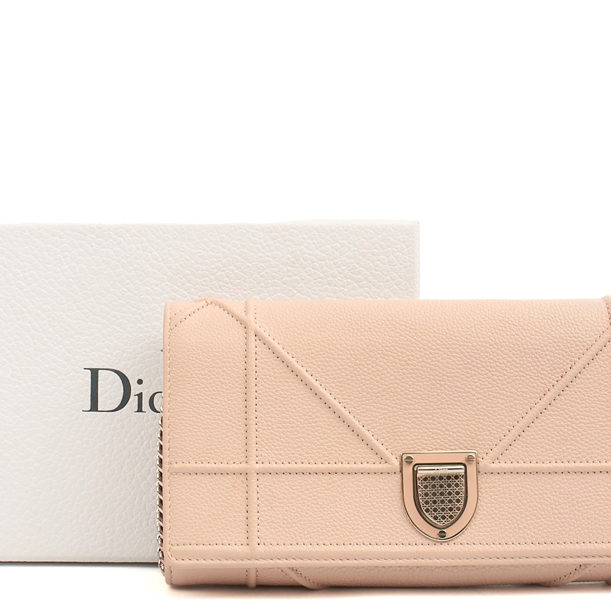 Christian Dior Cross Body Diorama WOC in Powder Pink, Calfskin — Lifestyle View