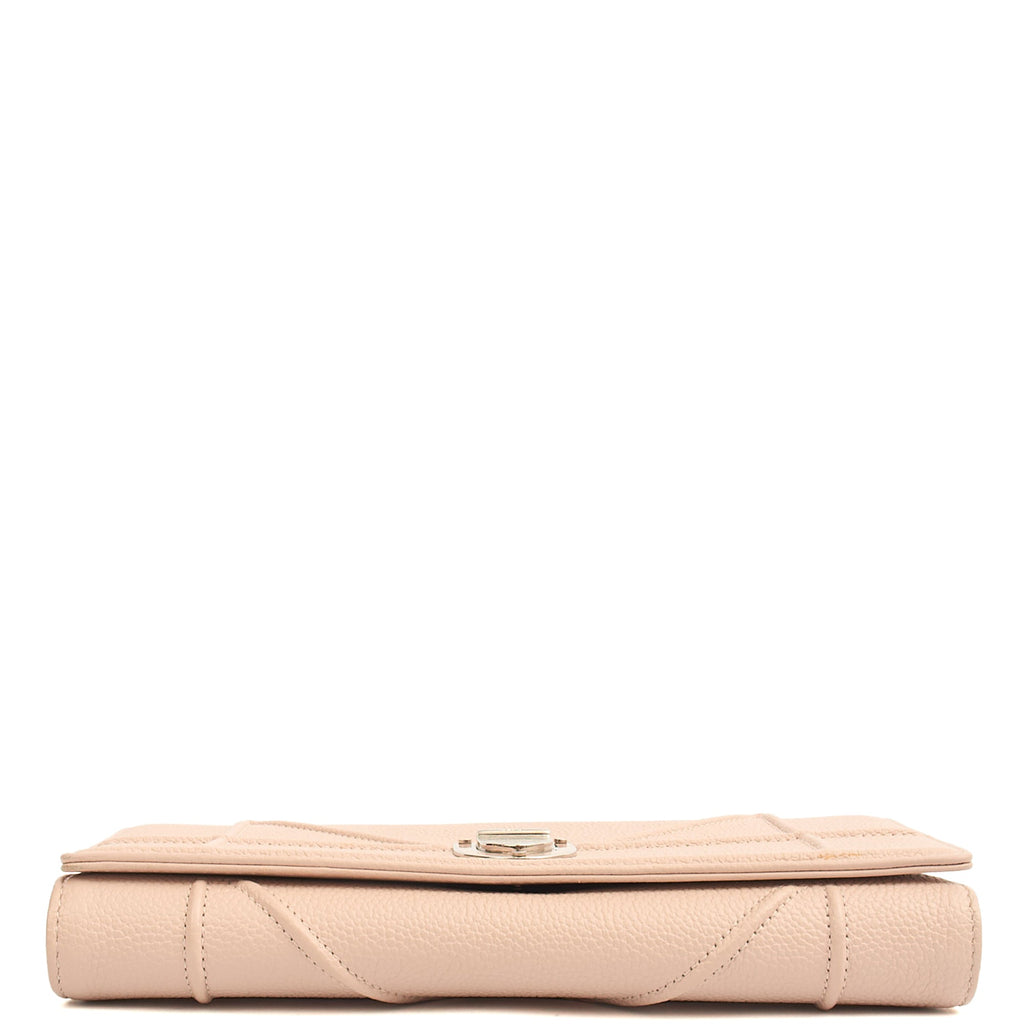 Christian Dior Cross Body Diorama WOC in Powder Pink, Calfskin — Top View