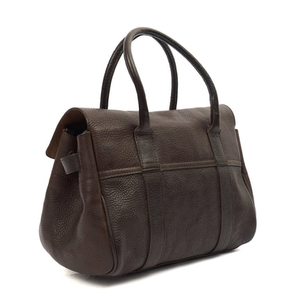 Mulberry Tote Bayswater- Small in Brown, Calfskin Leather — Back View