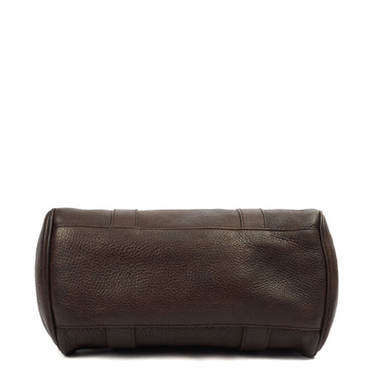 Mulberry Tote Bayswater- Small in Brown, Calfskin Leather — Detail View