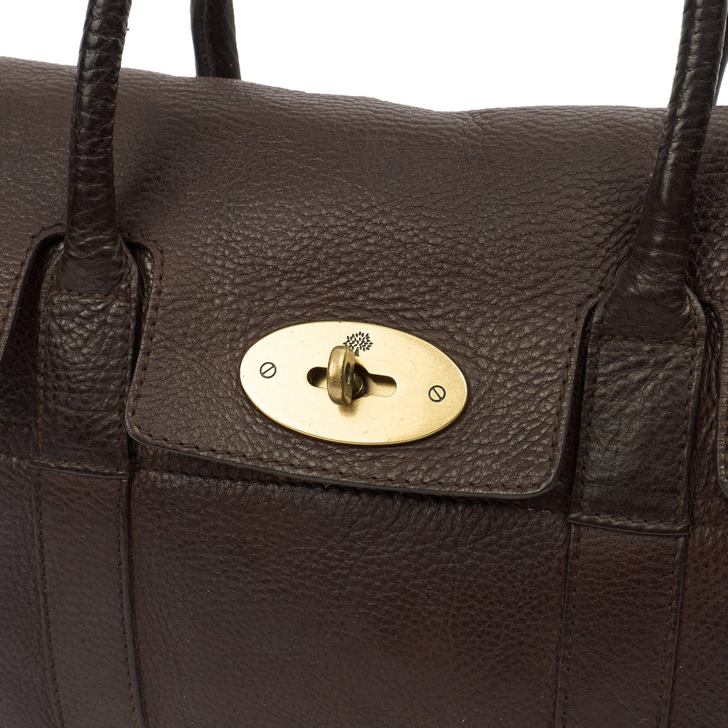 Mulberry Tote Bayswater- Small in Brown, Calfskin Leather — Lifestyle View