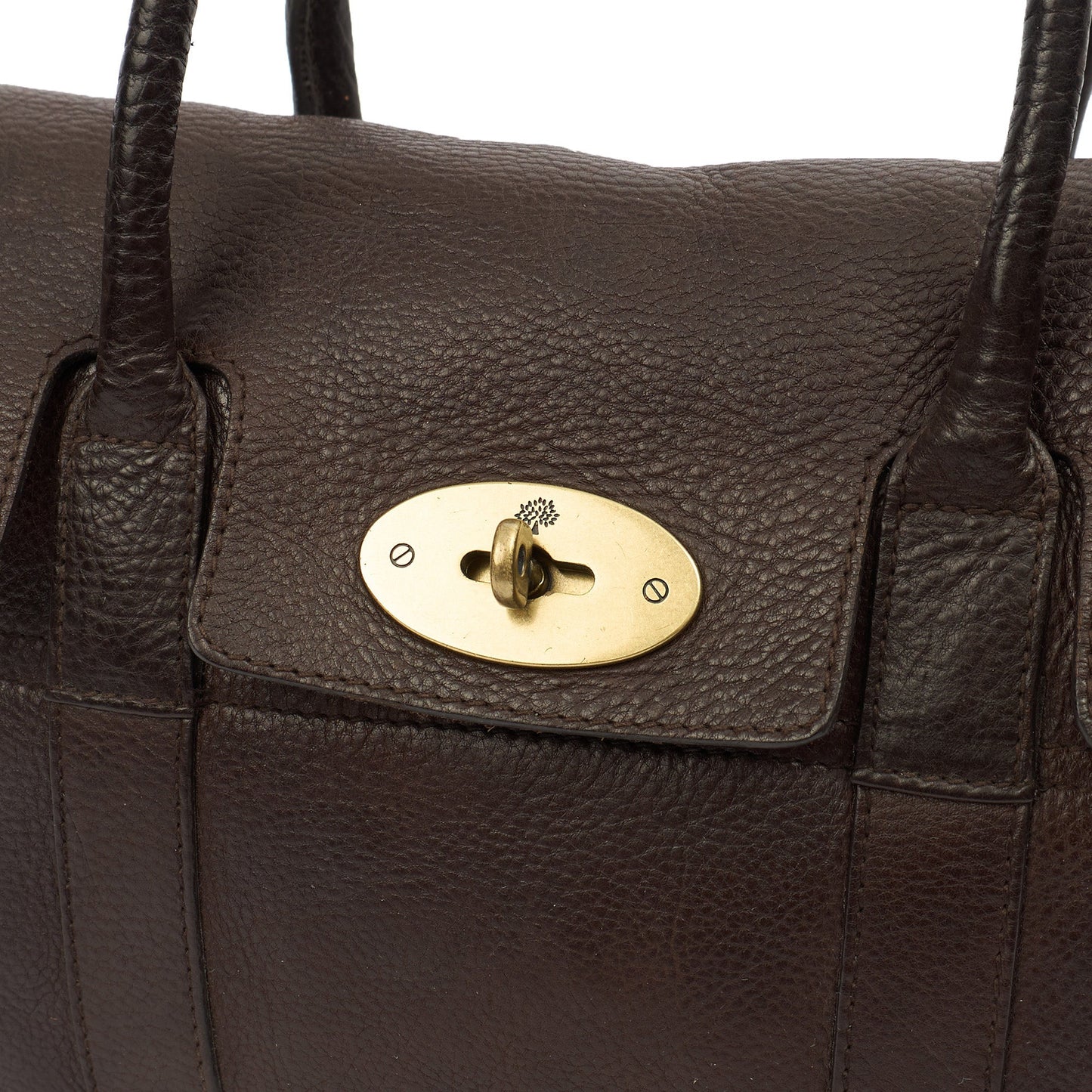 Mulberry Tote Bayswater- Small in Brown, Calfskin Leather — Lifestyle View