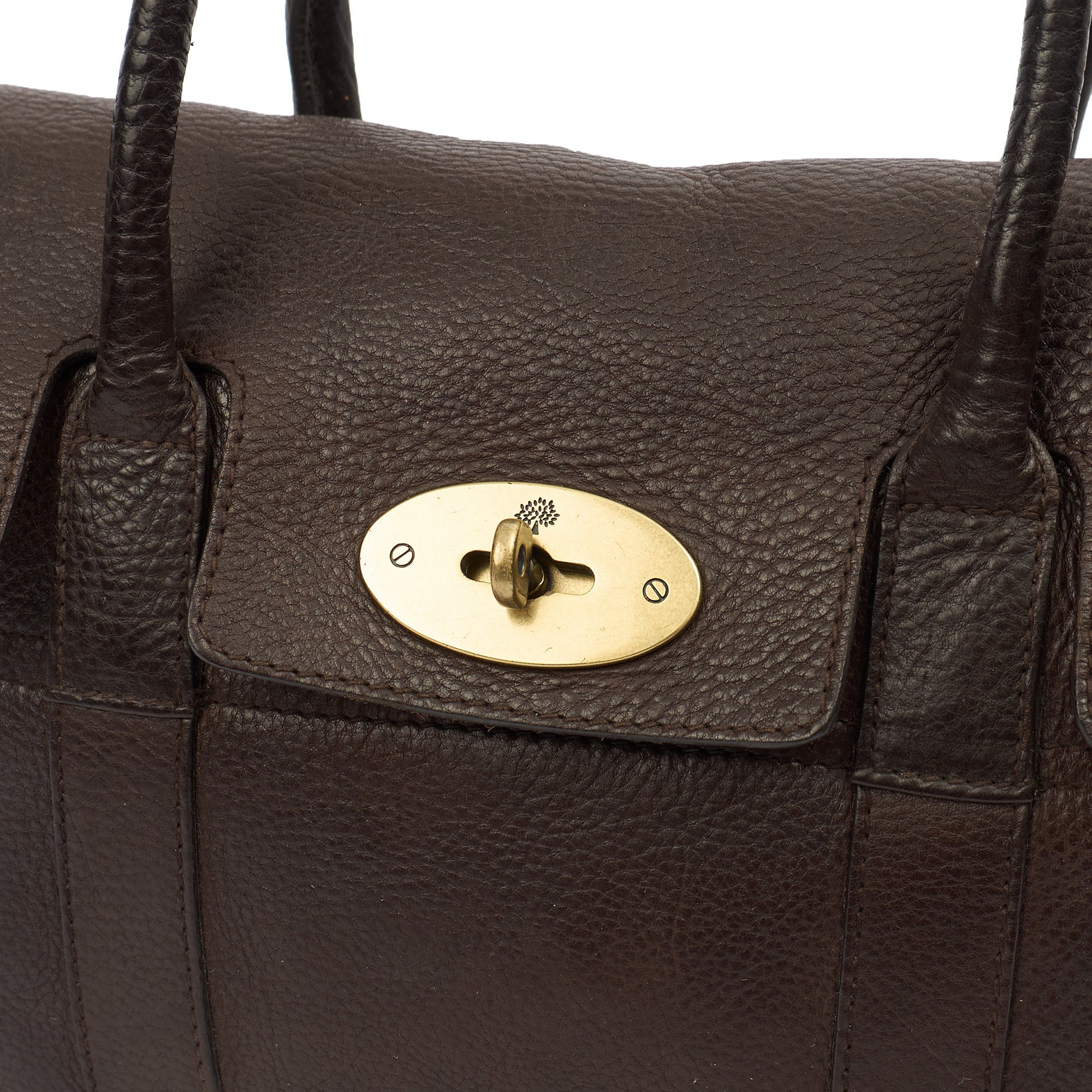 Mulberry Tote Bayswater- Small in Brown, Calfskin Leather — Lifestyle View