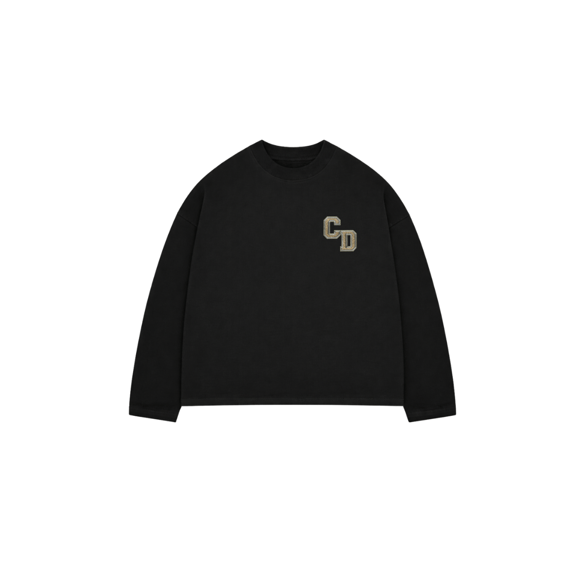 Cardair CD Logo Long Sleeve T shirt - Black — S — Front View