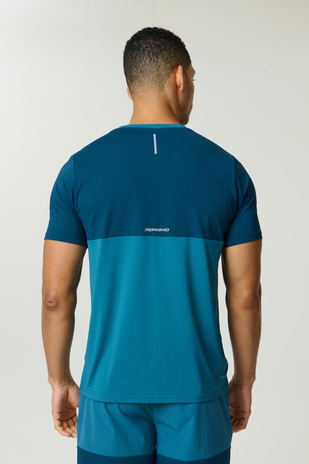 Reprimo Flight T-Shirt 'Lake Blue Teal' — XS — Side View