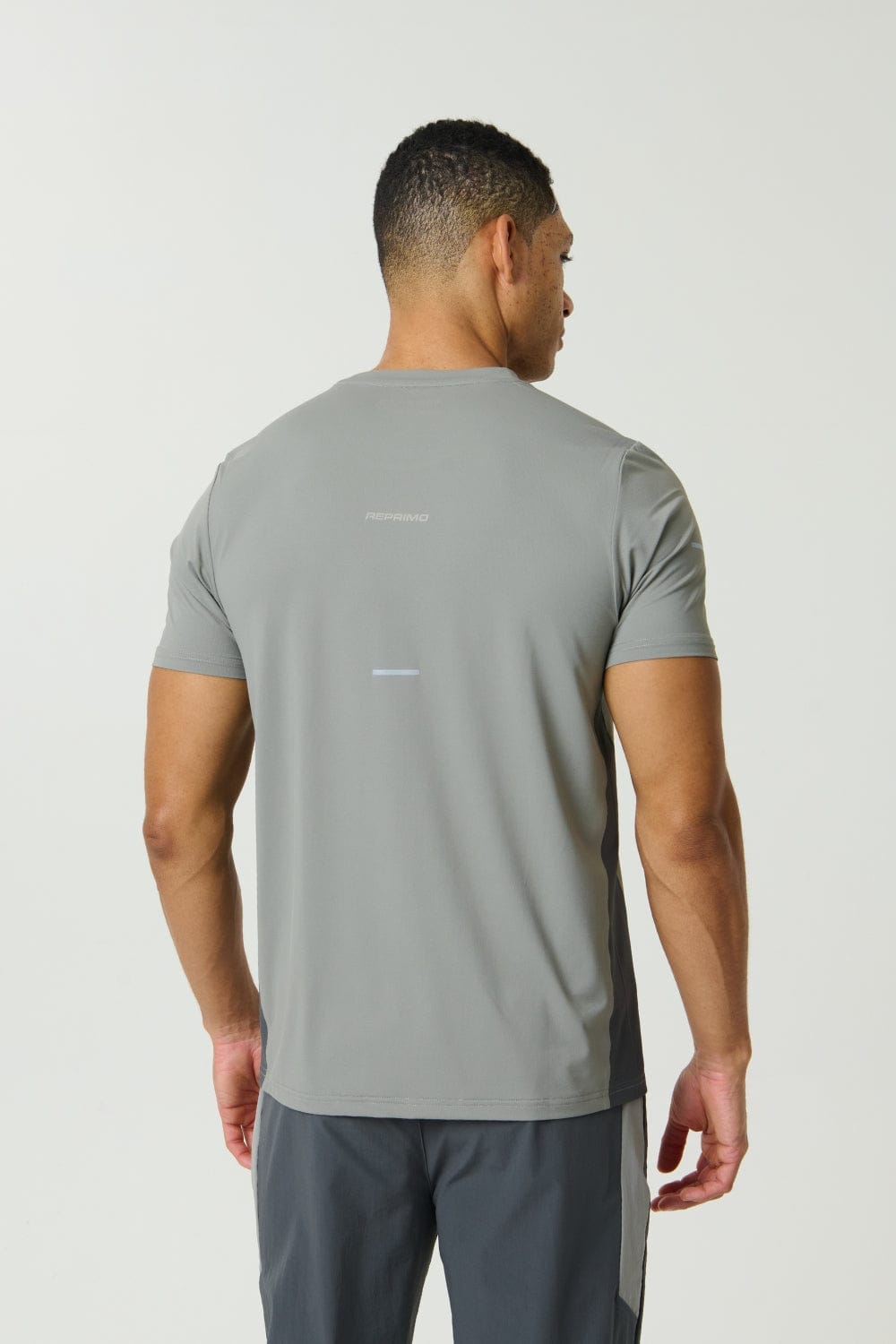 Reprimo Vortex Tee 'Faded Dune Slate' — XXS — Back View
