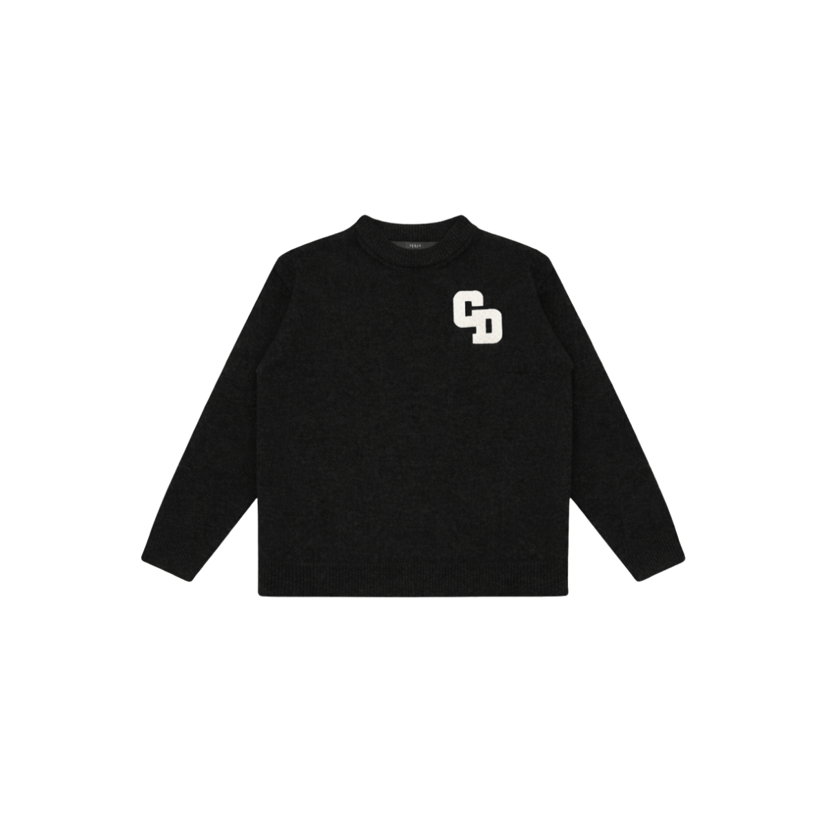 Cardair CD Logo Knit Sweater - Black — S — Front View