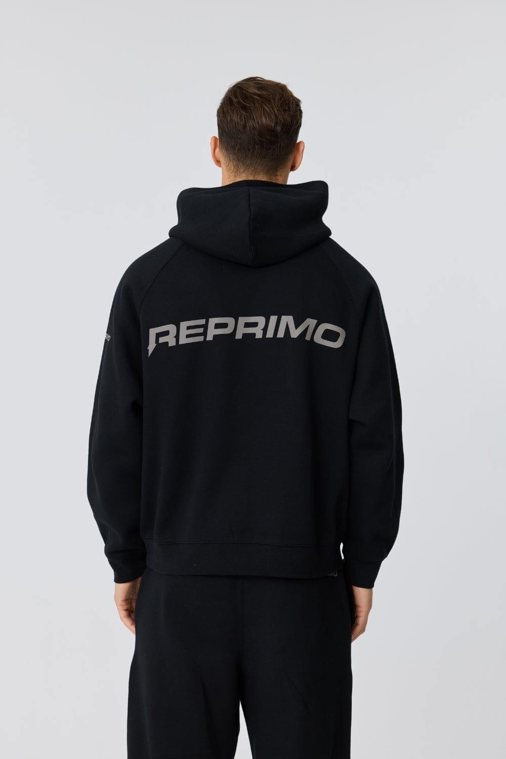 Reprimo Collective Hoodie 'Black' — XS — Side View