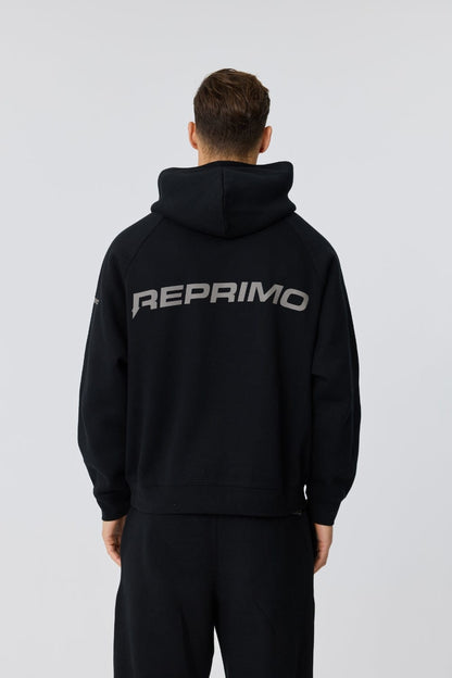 Reprimo Collective Hoodie 'Black' — XS — Side View