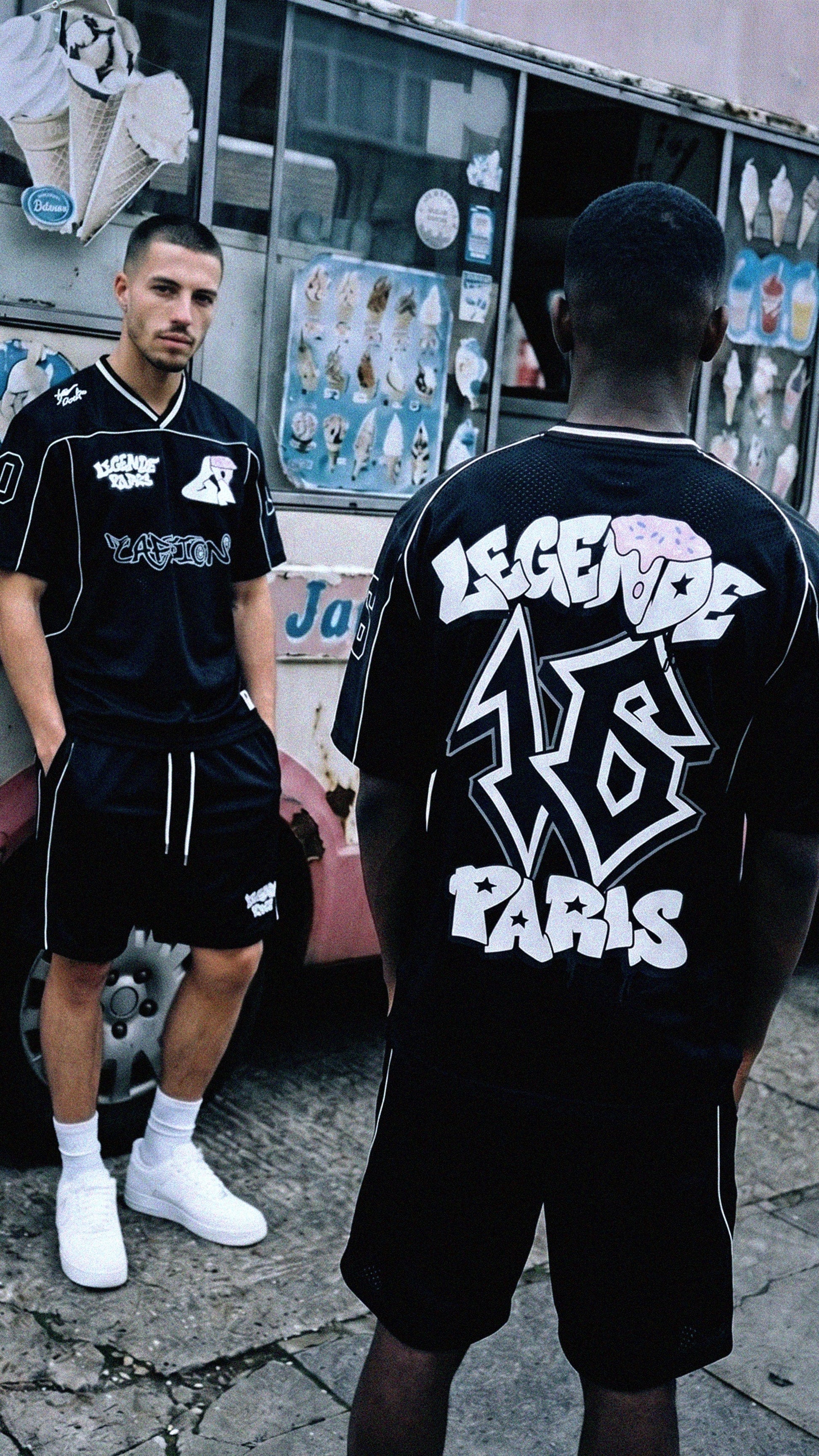 Legende Paris GRAFFITI MESH JERSEY - BLACK — XS — Alternate View 7
