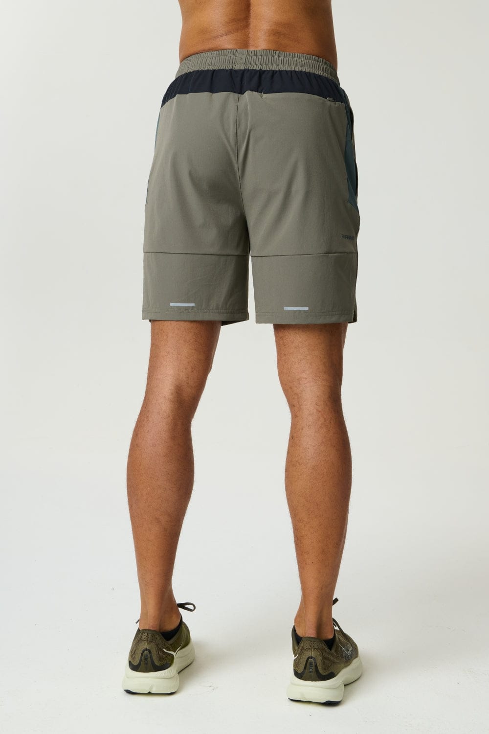 Reprimo Vortex Shorts 'Dark Moss Grey Velvet' — XS — Side View