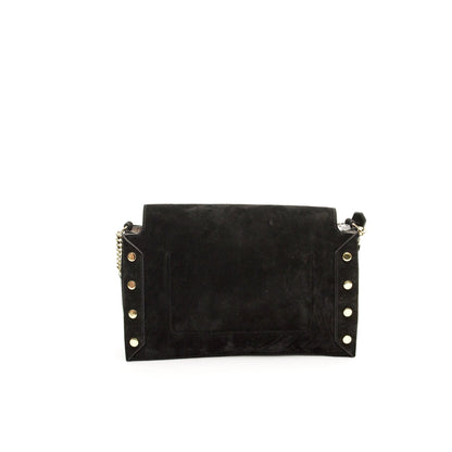 Jimmy Choo Cross Body Lockett  in Black, Suede — Detail View