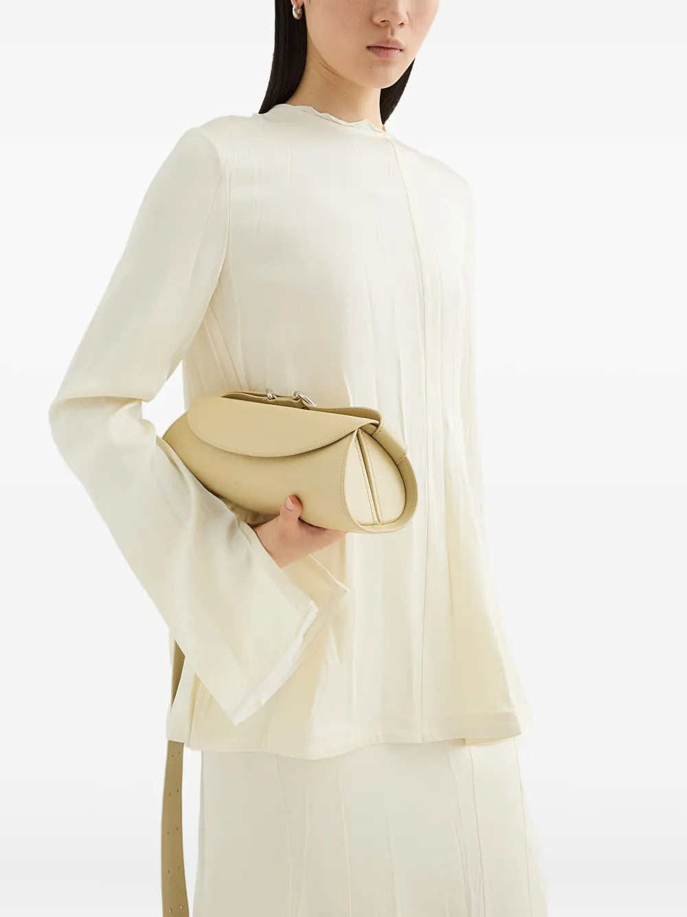Jil Sander Small Cannolo Iconic Line Shoulder Bag — Same as shown — Size One Size — Side View