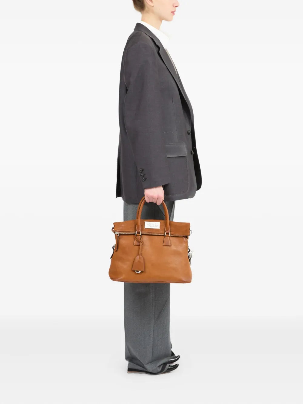 Maison Margiela Logo Plaque Shoulder Bag — Same as shown — Size One Size — Back View