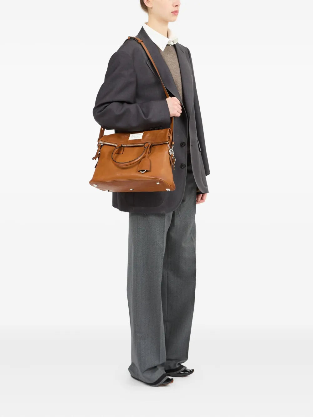 Maison Margiela Logo Plaque Shoulder Bag — Same as shown — Size One Size — Side View