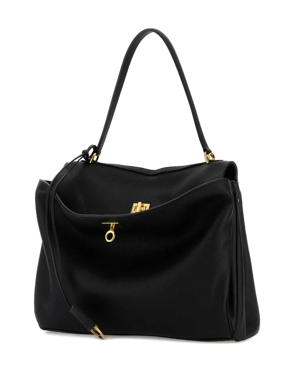 Balenciaga Leather Slouchy Shoulder Bag — Same as shown — Size One Size — Back View