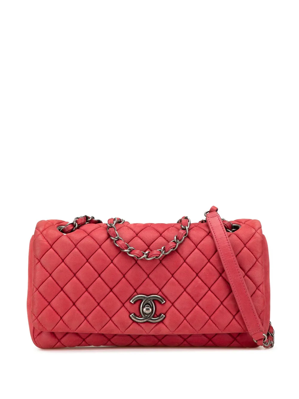 Chanel Pre Owned 2012 2013 Small Iridescent Calfskin New Bubble Flap Shoulder Bag — Same as shown — Size One Size — Front View