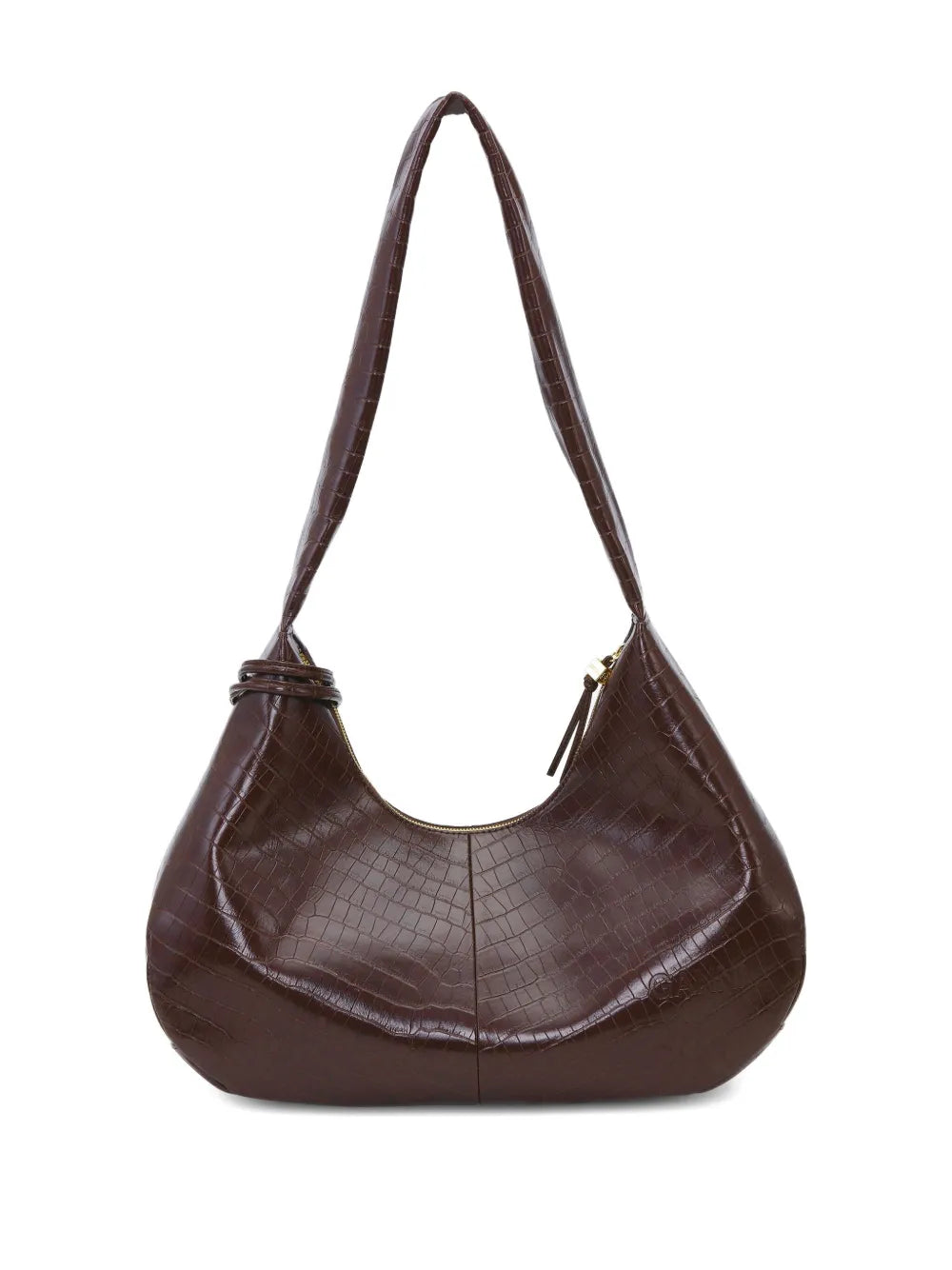 Ganni Medium Croc Embossed Shoulder Bag — Same as shown — Size One Size — Side View