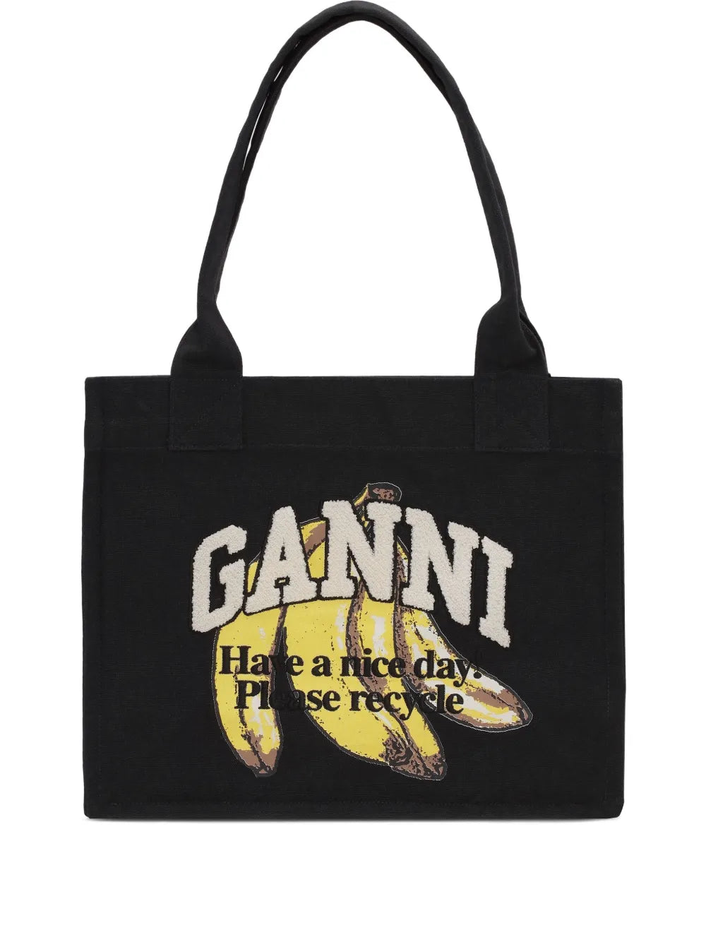 Ganni Cotton Shoulder Bag — Same as shown — Size One Size — Front View